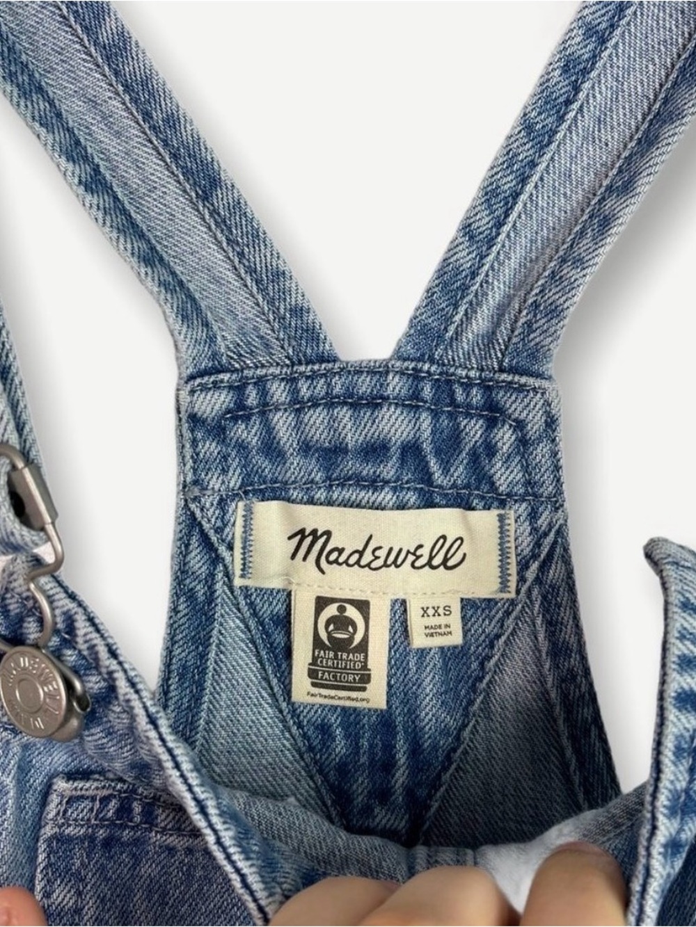 Madewell Adirondack Short Overalls Phillips Wash Light Wash Shortall's - Picture 2 of 4